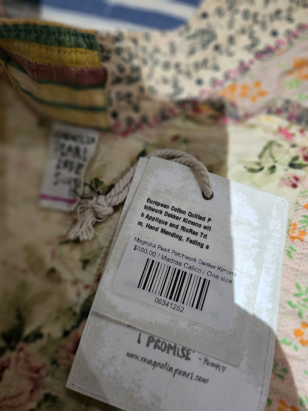 Magnolia Pearl Patchwork Dekker Kimono, REVERSIBLE - NWT - Picture 8 of 16